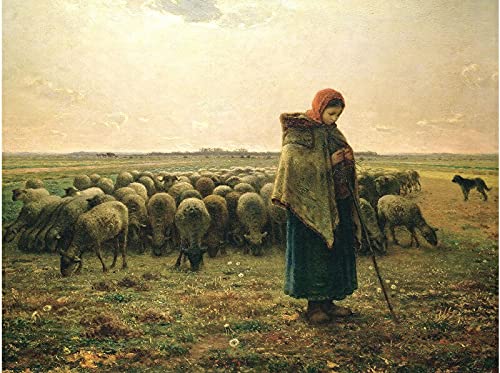 Amazon.co.jp: 額絵 ミレー 羊飼いの少女 F4 （G4-BM011-F4） 代引き