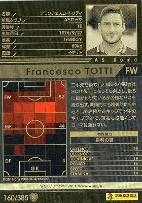 Amazon.co.jp: WCCF/13-14/160/ASローマ/フランチェスコ・トッティ