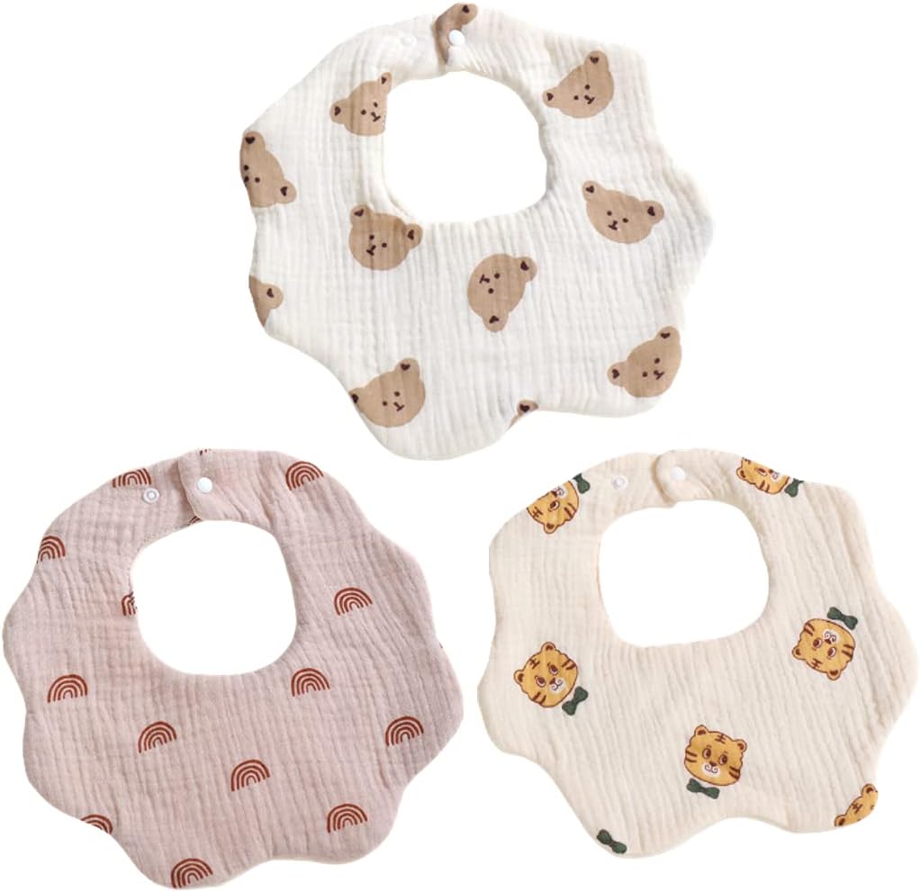 Amazon.co.jp: [LINXAS] よだれかけ 3枚セット スタイ 6層 ガーゼ