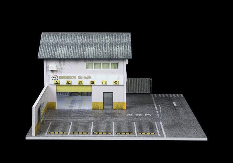 Amazon.co.jp: 工場 駐車シーン付き 1/64 ジオラマ 車両展示シーン 3D