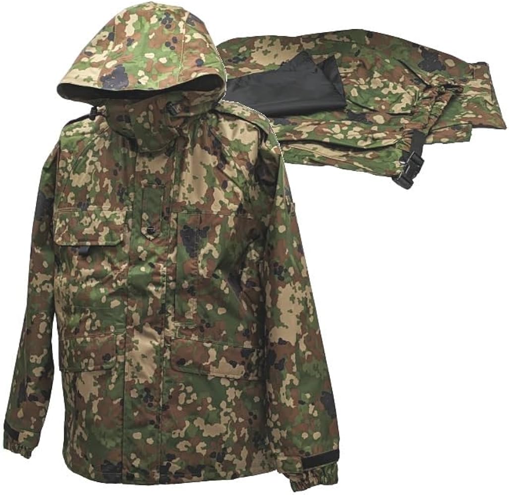 Amazon | 陸上自衛隊 迷彩 ゴアテックス 雨衣上下セット 2022年改良型