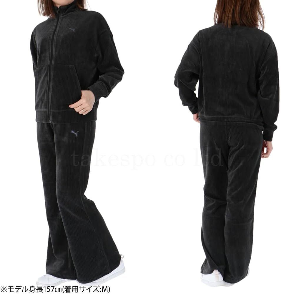 Amazon | [プーマ] ジャージ レディース 上下セット ベロア 691062