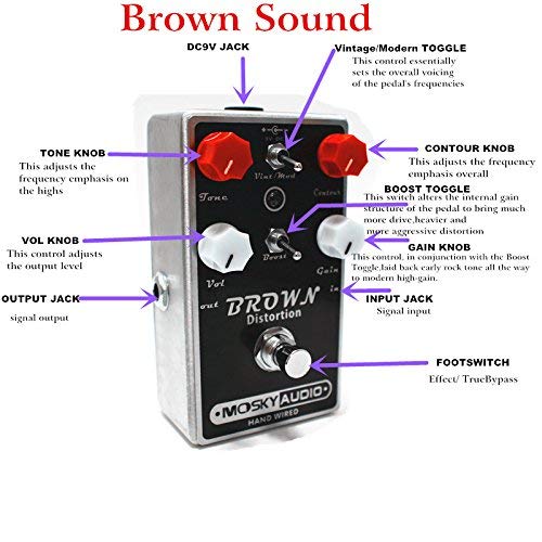 Amazon.com: Mosky Audio BROWN Distortion Dual Toggle with Boost
