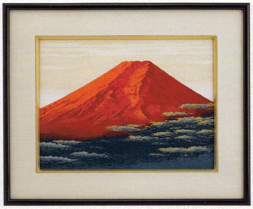 Amazon | 東京文化刺繍キット No164 金雲赤富士（3号）(Bunka