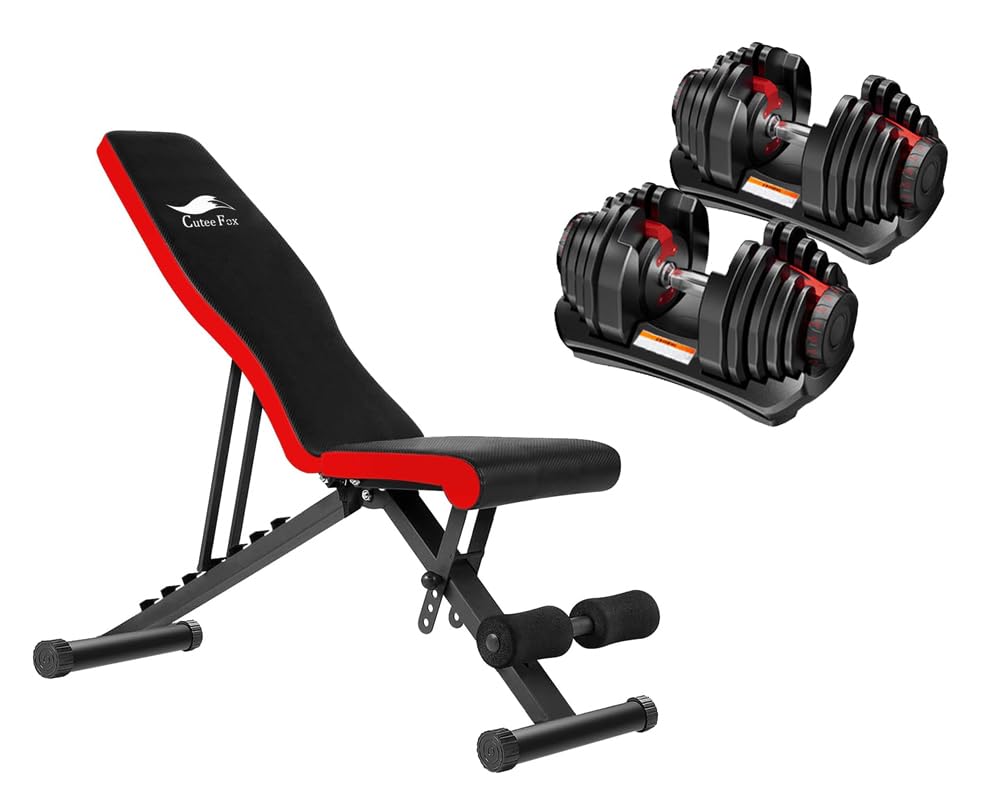 Amazon | 商品 トレーニングベンチ＋可変式 ダンベル 40kg