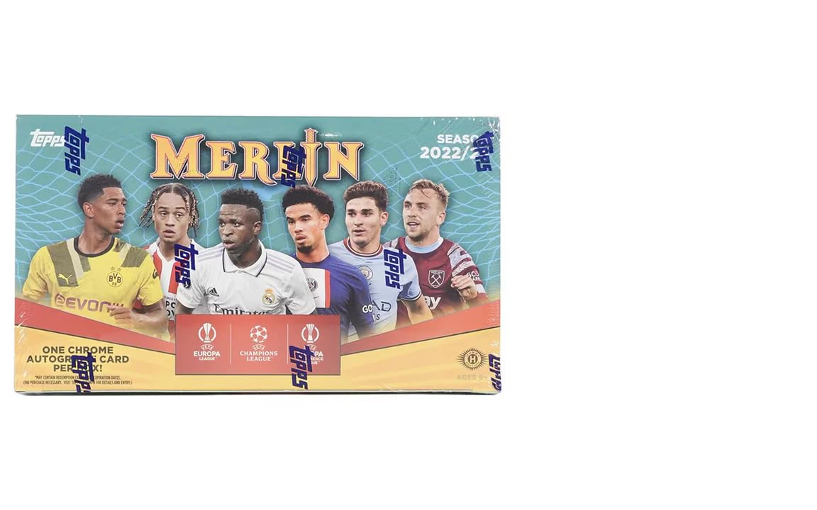 Amazon.com: 2022/23 Topps UEFA Merlin Chrome Soccer Hobby Box 1