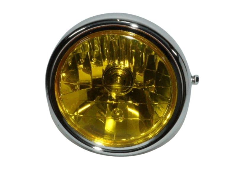 Amazon | メッキ ヘッドライト 180パイ 黄ガラス HeadLight Yellow
