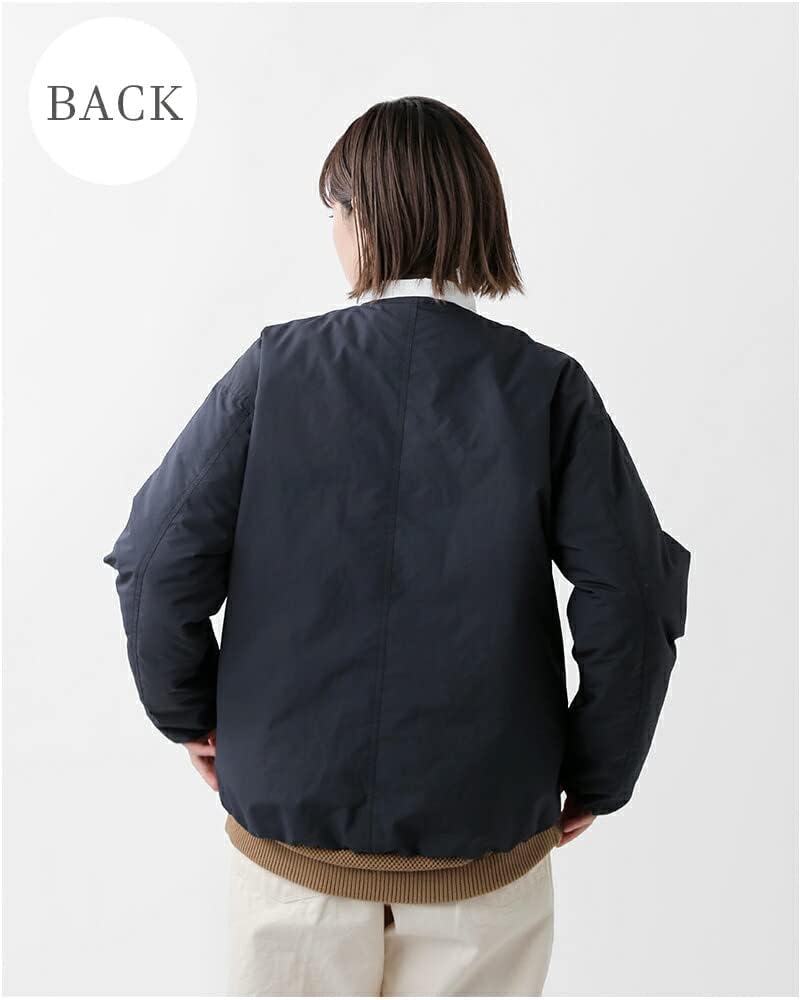 Amazon | [ロフトラボ] ノーカラー ジップアップ ダウン ジャケット