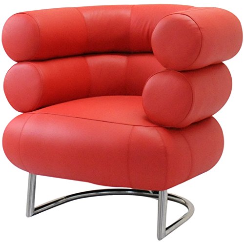 Amazon｜ビベンダムチェア 本皮仕様 色レッド アイリーングレイによる