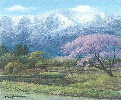 EEK119 林雲渓 (林雲谿) 日本画 山雲暁色 額装 風景画