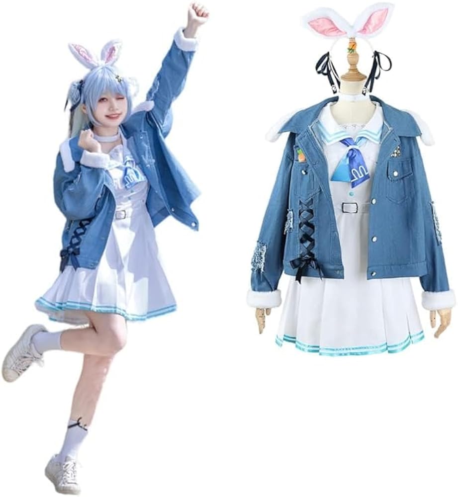 Amazon.co.jp: [ヤンババです] 兎田ぺこら コスプレ衣装(ウィッグ 靴