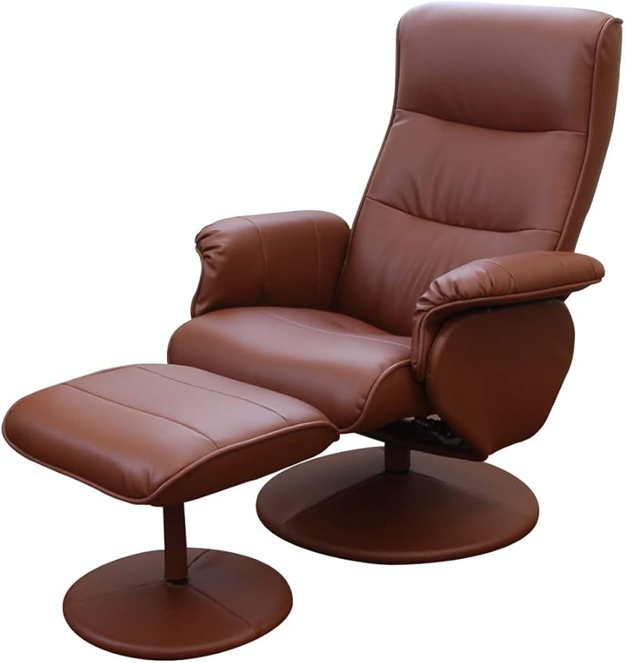Amazon｜マナベインテリアハーツ リクライニングチェア オットマン付き