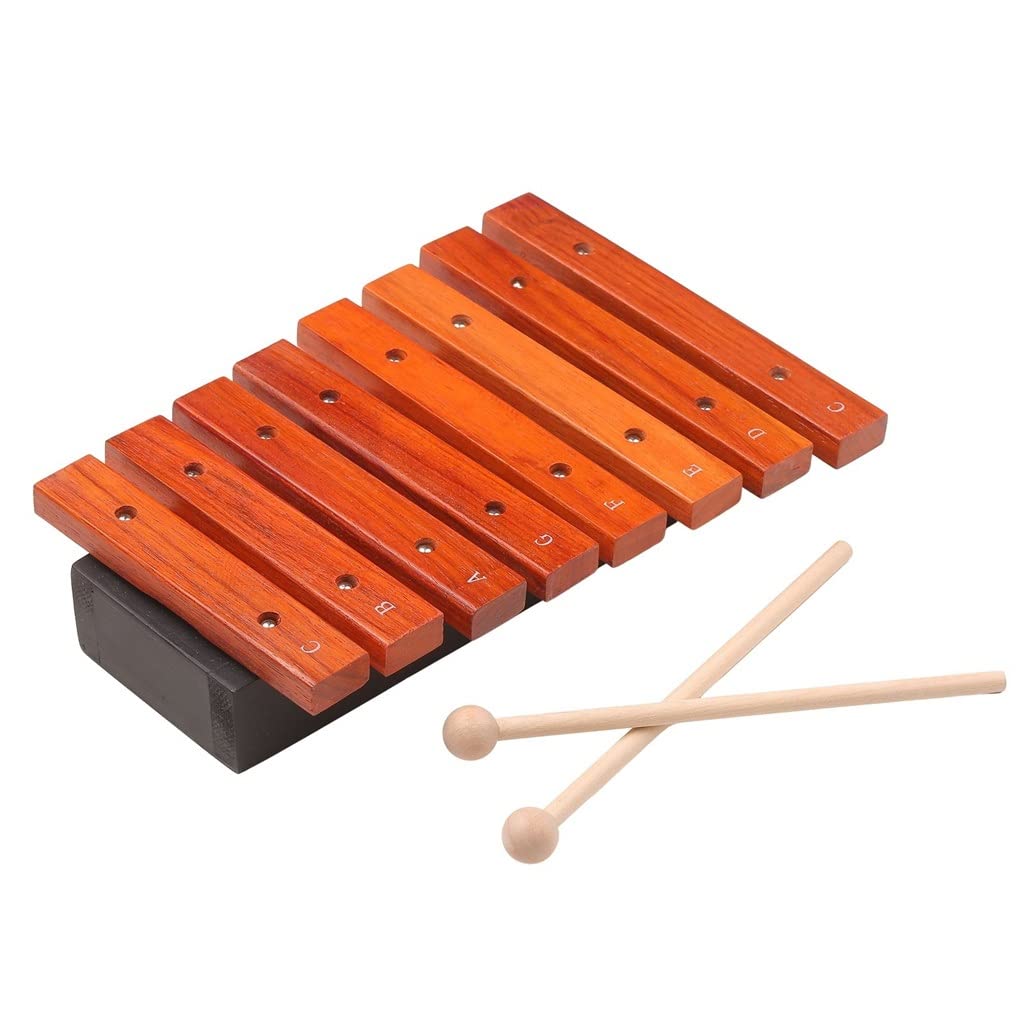 Amazon.co.jp: 木琴セット、木琴-8音符付き木製楽器、2つの木製