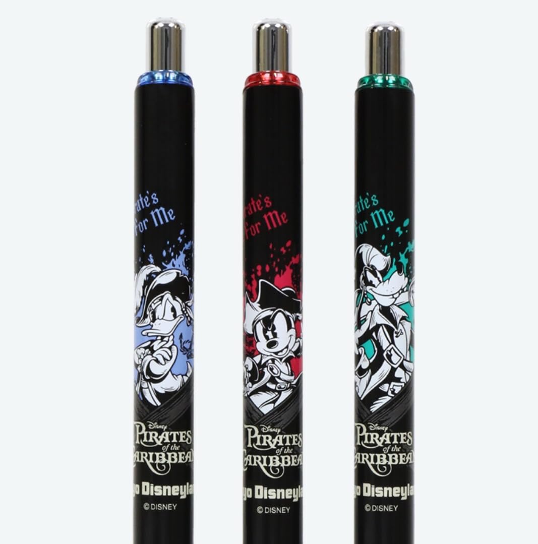 Amazon | パイレーツ ミッキー・ドナルド・グーフィー ボールペン 3本
