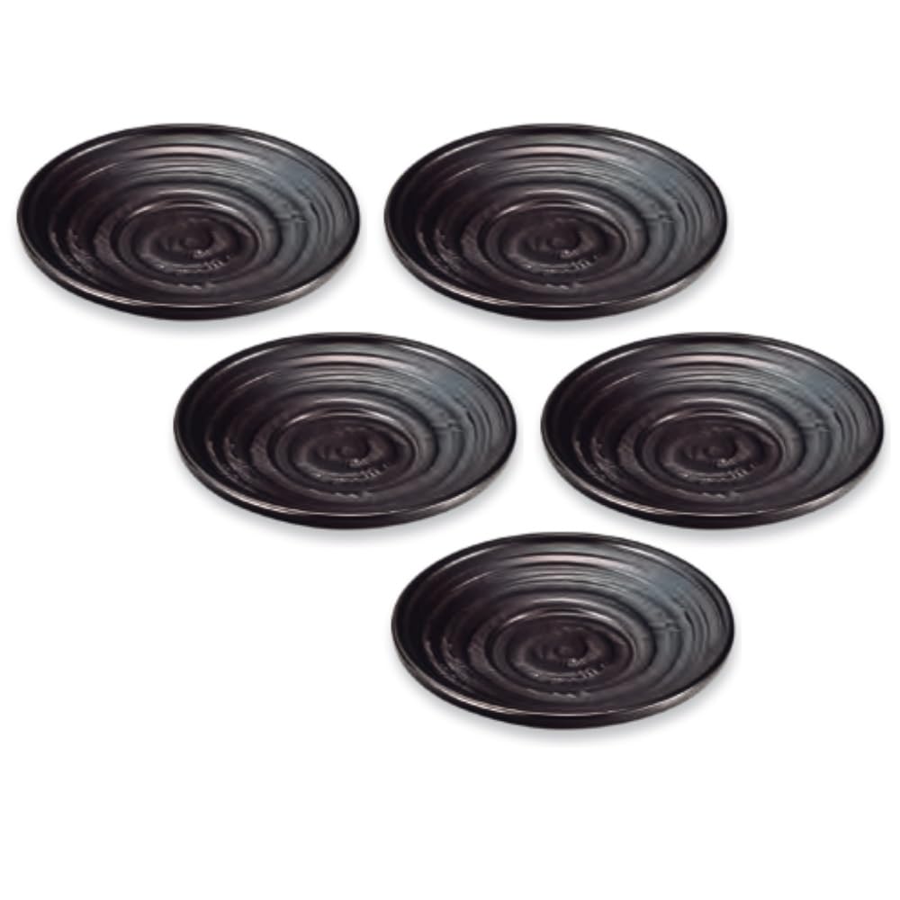 Amazon.co.jp: 山中漆器 木製漆器 茶托 (5枚組) (4.0, 象谷) : ホーム
