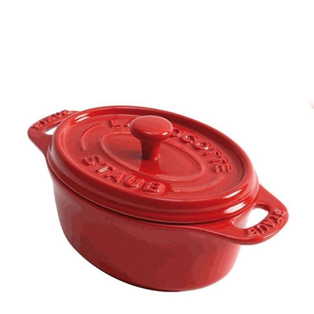 Amazon｜staub ストウブ 「 ミニ ココット オーバル チェリー 11cm