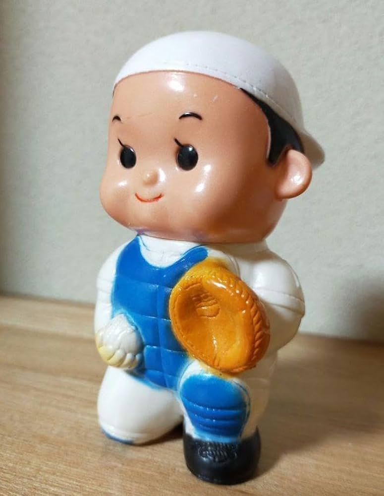 Amazon.co.jp: ソフビ人形 ふくちゃん人形 野球 福井銀行 昭和レトロ