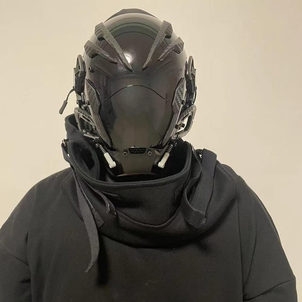 Amazon | ブラックサイバーパンクマスク 暗黒風元宇宙機甲ロボット