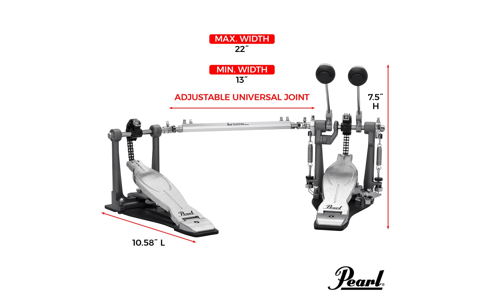 Amazon.co.jp: Pearlパール・ドラムツインペダル Eliminator SOLO