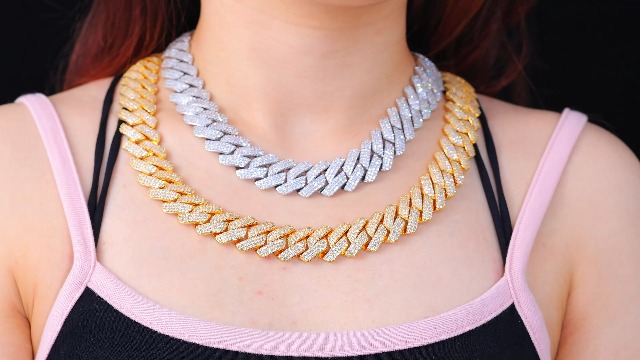 Ucciyo 20MM Cuban Link Chain for Men Iced Out Miami Cuban Necklace