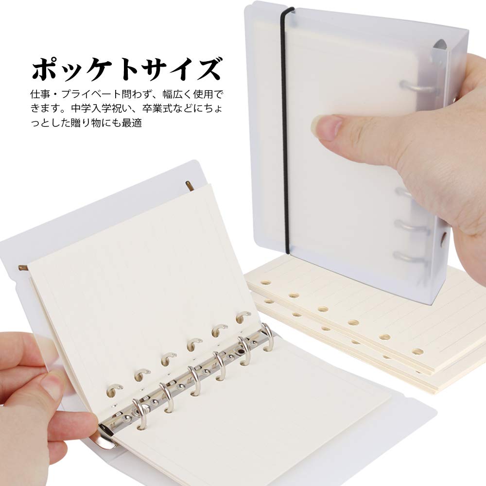 Amazon.co.jp: LEOBRO 【3冊セット】 メモ帳 ミニ6穴 システム手帳