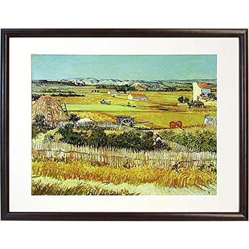 Amazon.co.jp: ゴッホ『ラ・クローの収穫』オフセット印刷 風景画 農村