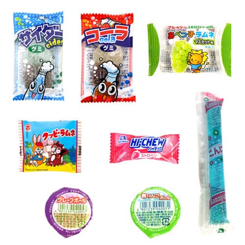 Amazon.co.jp: 【8種・計80コ】小さな駄菓子（グミ・ラムネ・ゼリー