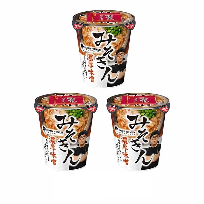 Amazon.co.jp: みそきん 味噌きん 3個セット 濃厚味噌ラーメン カップ