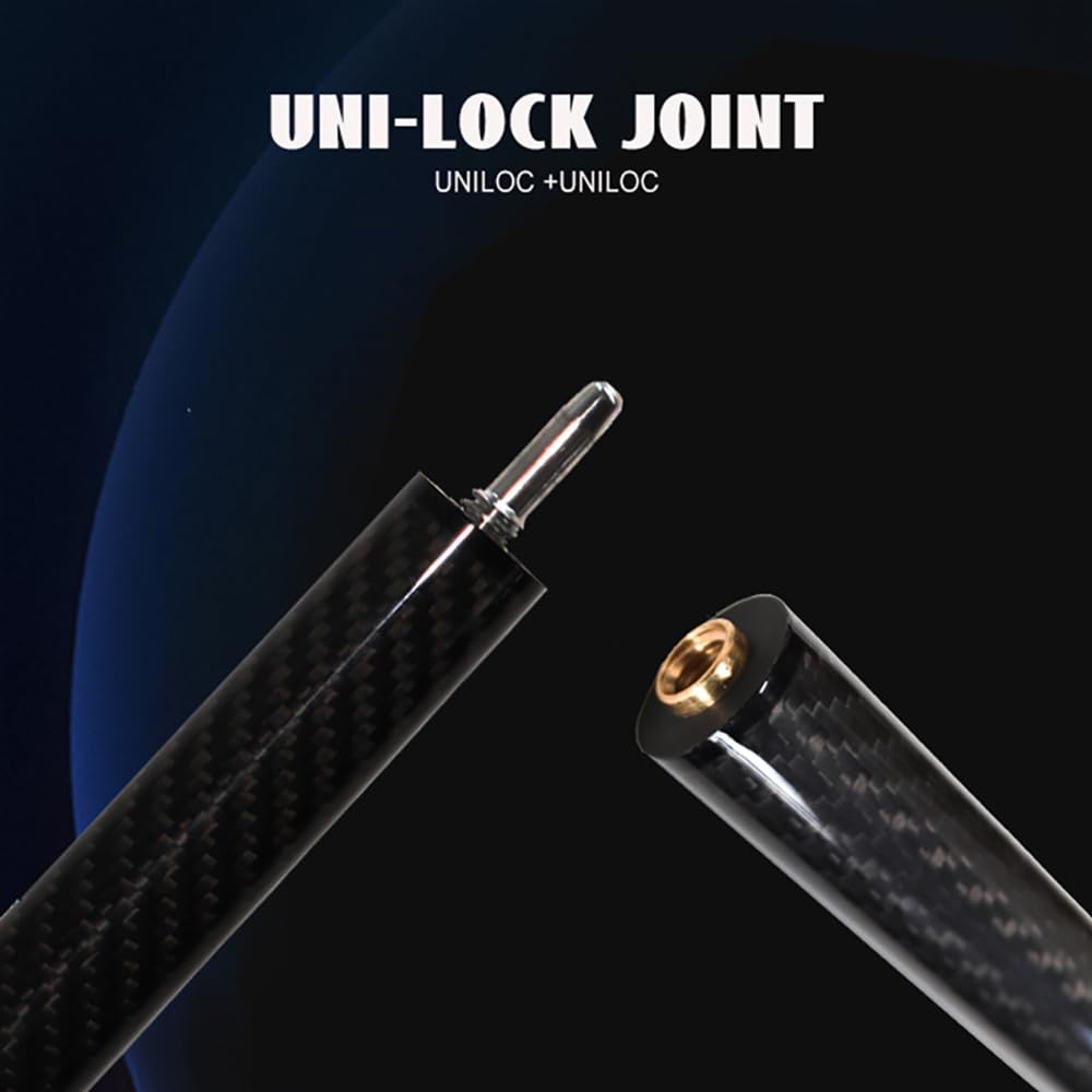 Amazon.co.jp: KHEALING ビリヤード キュー カーボン 電木皮頭 黒電木