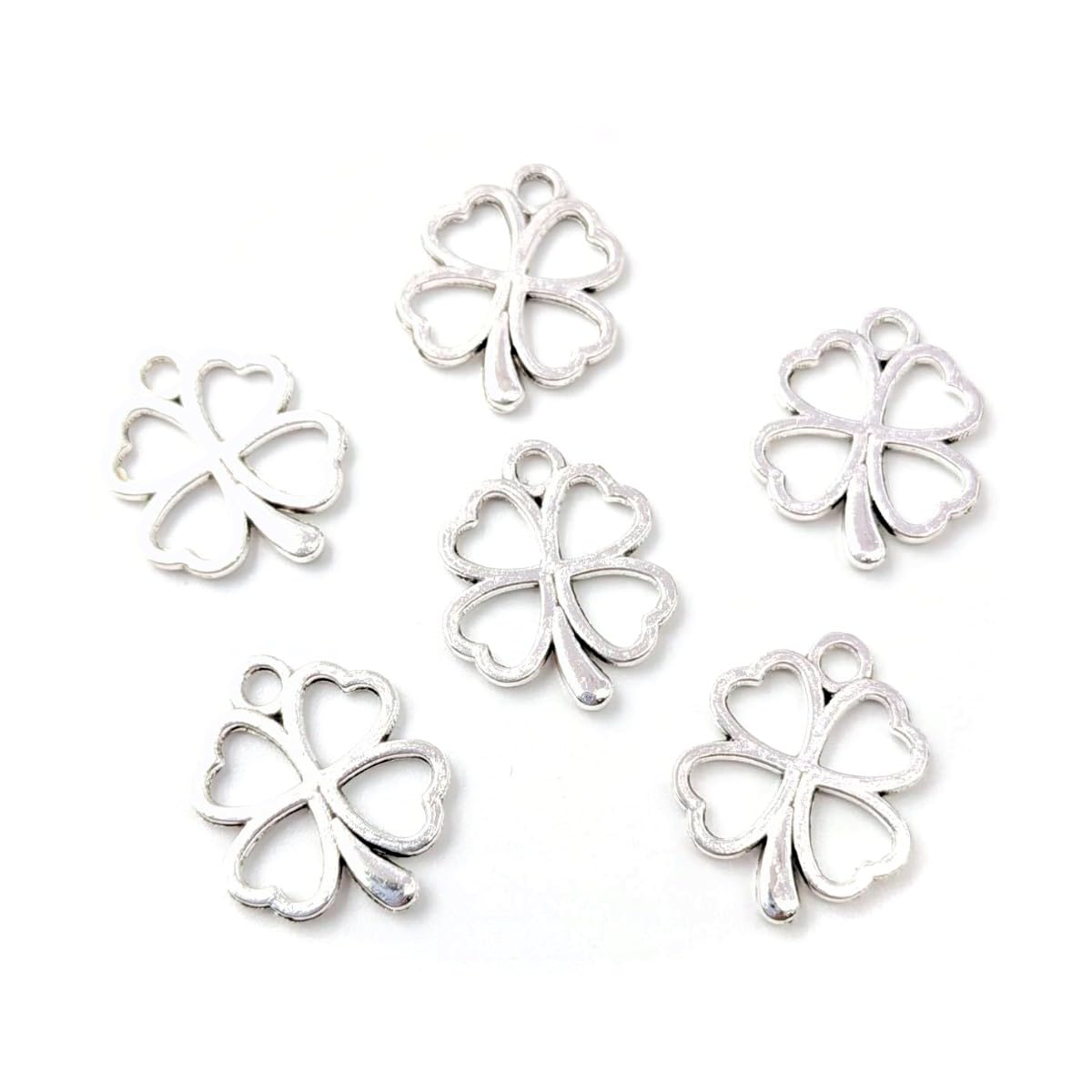 Amazon | ビーズクラブ チャーム クローバー シルバー 10個 K-008 1.7