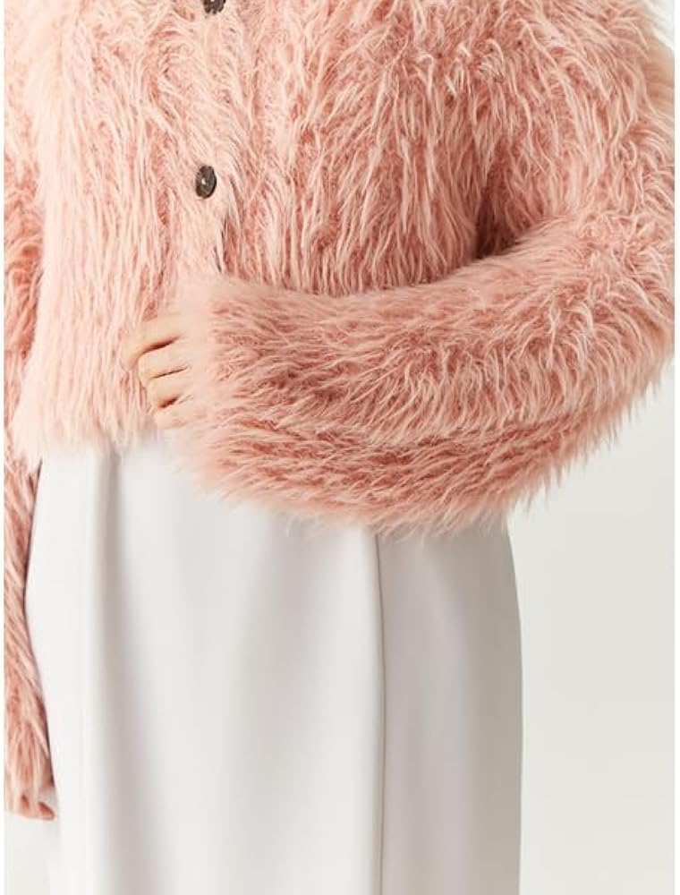 Amazon | [フレイ アイディー] フィルムシャギーニットカーディガン