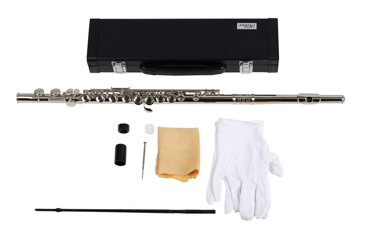 Amazon | 【Hilax】 フルート Cキー 手袋 ケース付き 16穴 白銅