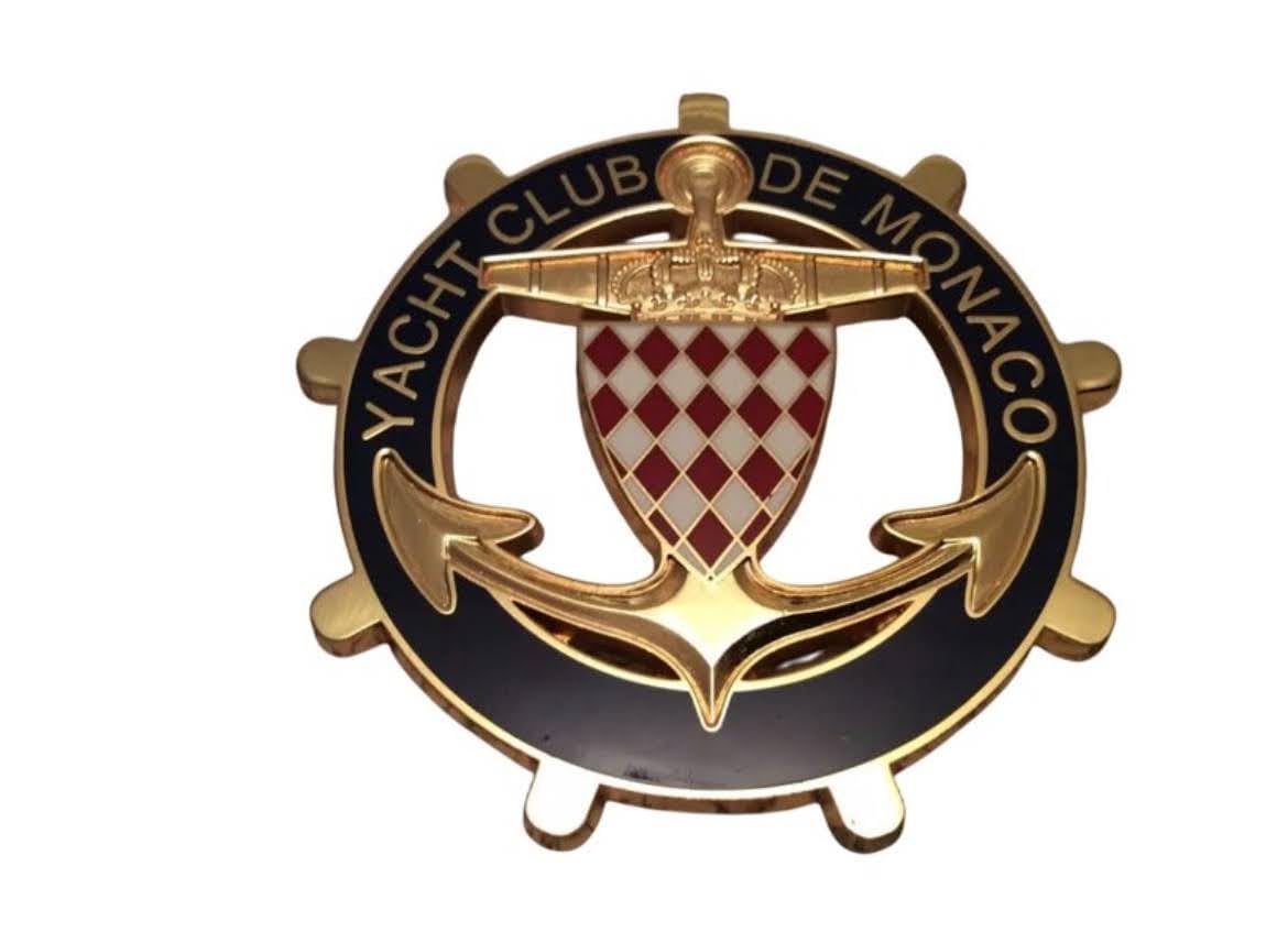 Amazon.co.jp: モナコ ヨットクラブ グリル バッジ カー バッチ 銀