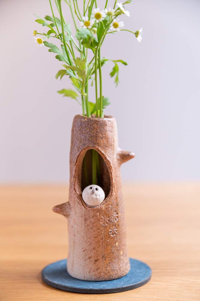 Amazon.co.jp: 信楽焼 花瓶 花器 フラワーベース 一輪挿し おしゃれ