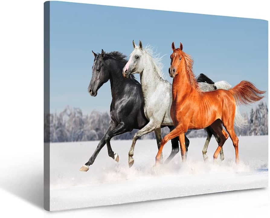 Amazon.co.jp: 馬アートパネル馬 油絵装飾画ポスター壁掛けキャンバス