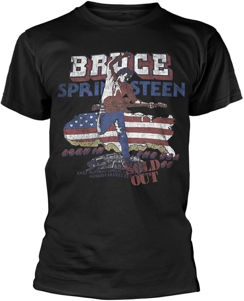 Amazon.com: Bruce Springsteen Tour 84-85 T-Shirt, Multicoloured