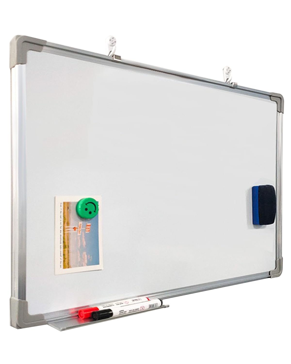 Amazon | 壁掛け式 ホワイトボード 磁気吸着 両面使用可能 フックは