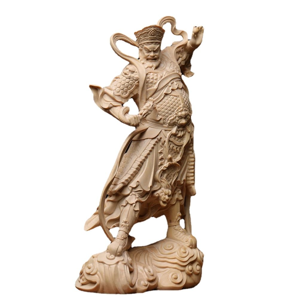 Amazon｜小葉黄楊木 木彫り 仏像 「四天王立像」持国天・広目天