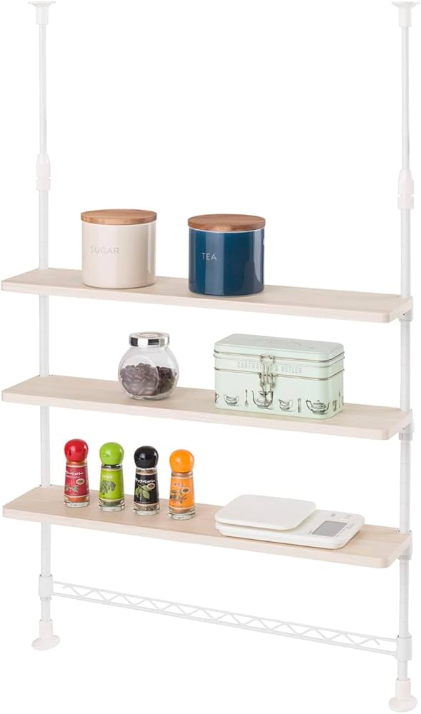 Amazon｜ドウシシャ 3段 突っ張り 調味料ラック スパイスラック 卓上