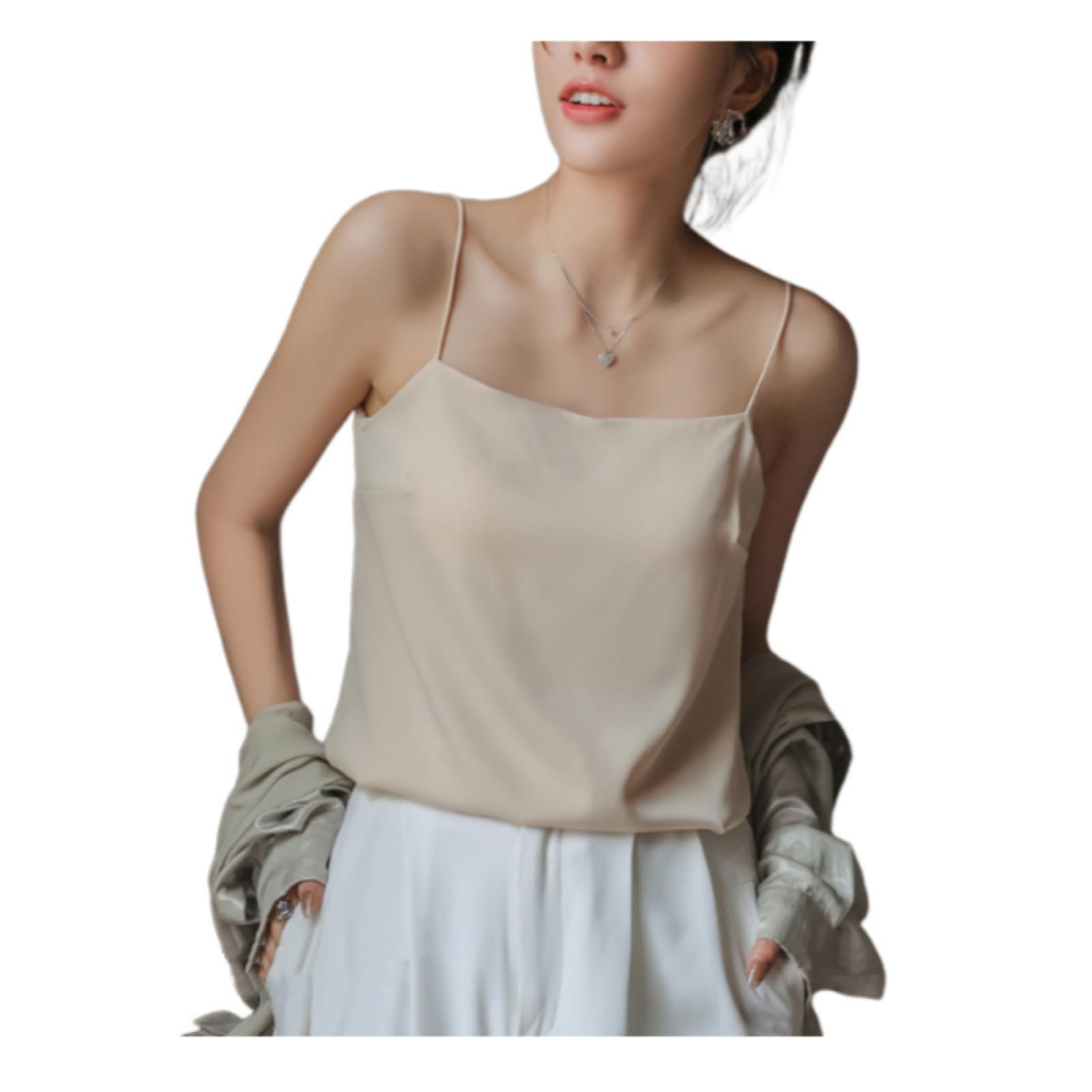 Amazon.co.jp: キャミソール カップ付き 見せる カップ付きタンク