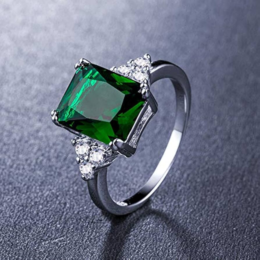 Amazon.co.jp: Rnydrny 18K ホワイトゴールドメッキ グリーン トパーズ