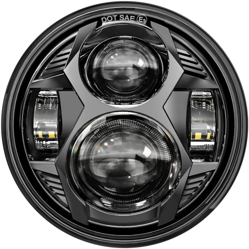 Amazon.co.jp: 5.75インチ ラウンド LED ヘッドライト 51W 5-3/4インチ