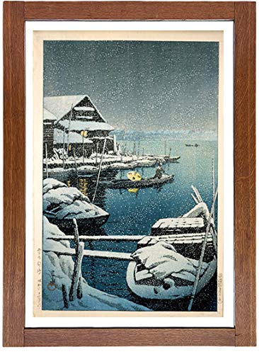 Amazon.co.jp: 川瀬巴水 版画「雪の向島」 昭和六年 大判ポスター