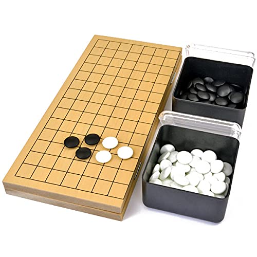 Amazon | 折連珠盤5号・五目並べ盤セット(ガラス碁石桜・プラ角箱・将