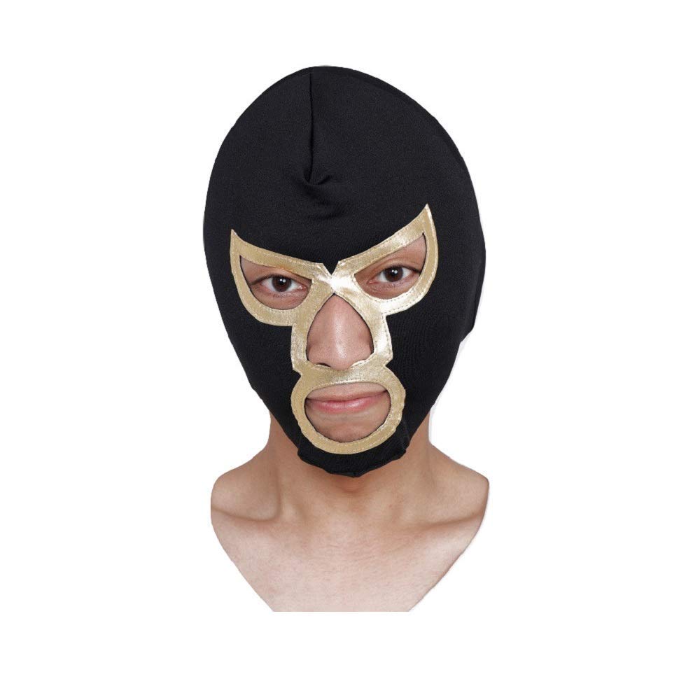 Amazon.co.jp: Patymo プロレスマスク ブラック×ゴールド : ホビー