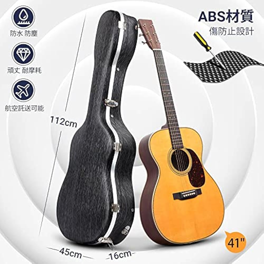 Amazon.co.jp: CAHAYA PUショルダーストラップ付属 ギターハードケース