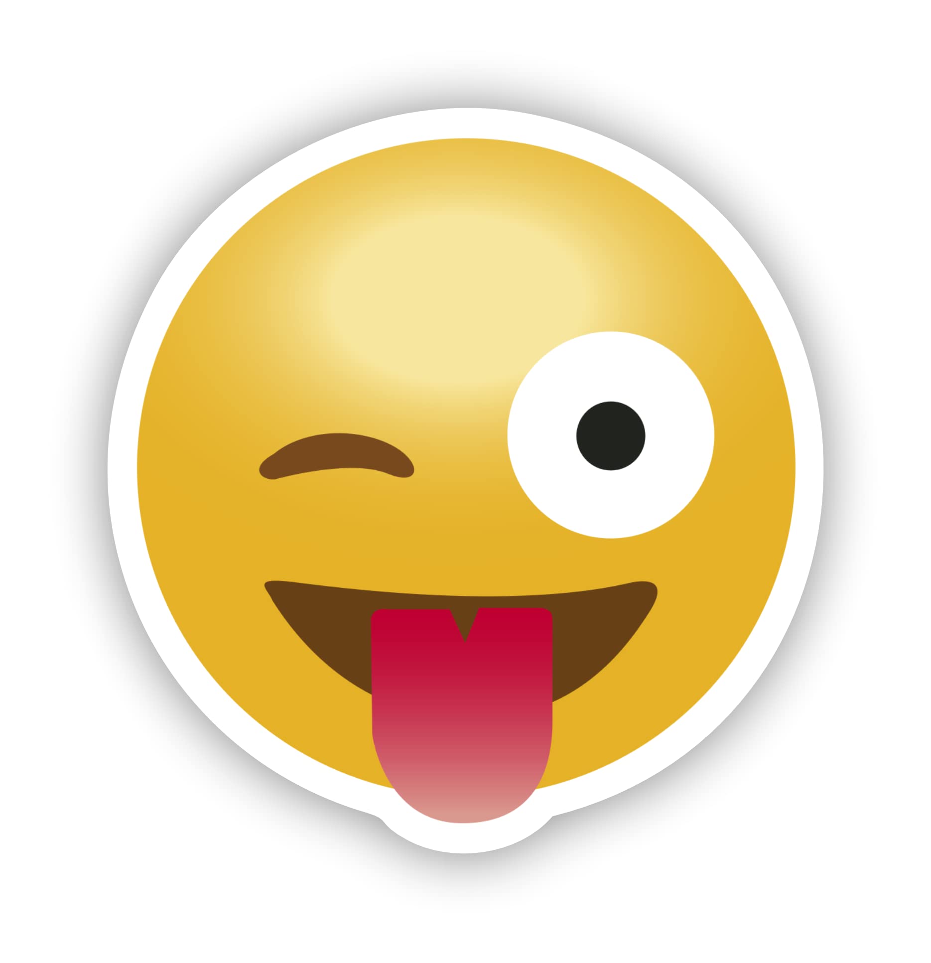 Amazon.com - VulgrCo Laughing Tongue Out Winking Emoji Face Funny