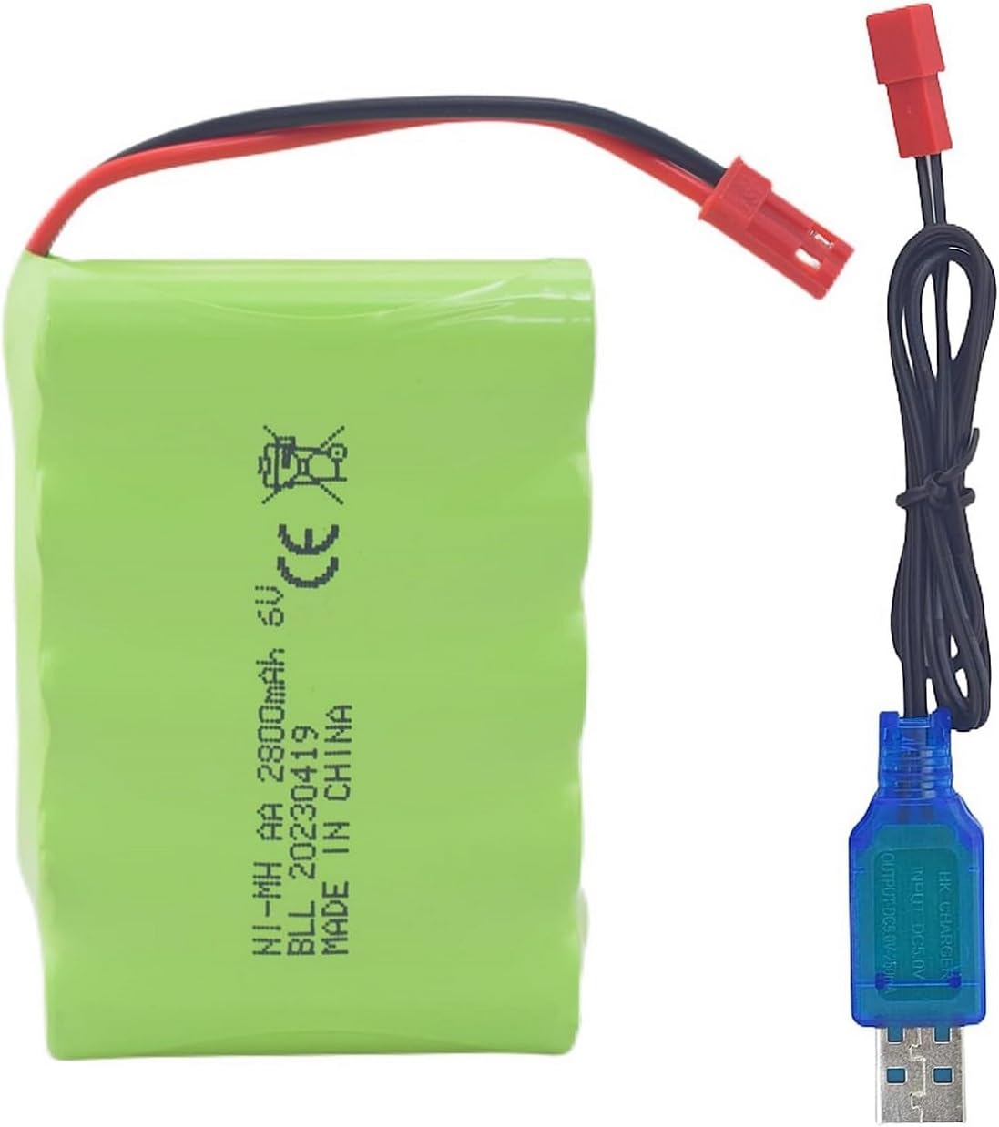 Amazon.co.jp: 単3形 6.0V 2800mAh 充電式バッテリー JST-2Pプラグと