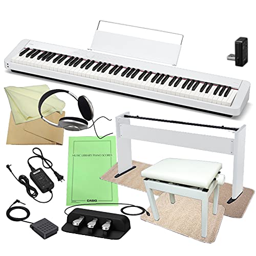 Amazon | カシオ PX-S1100 WE 純正スタンド＋3本ペダルユニット付き