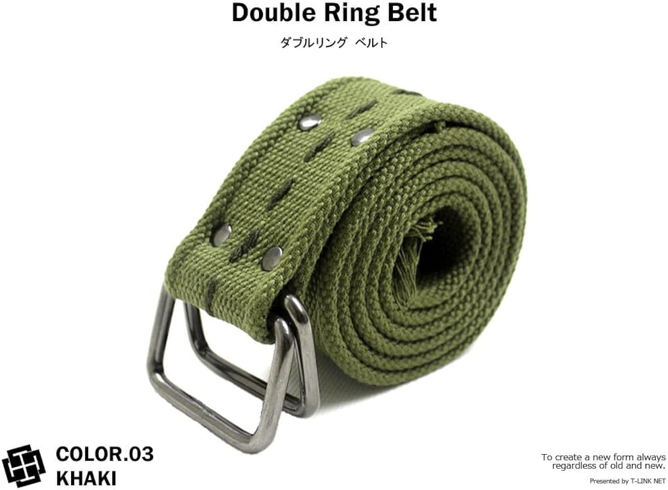 Amazon | [T-LINK] ダブルリングベルト メンズ レディース 無段階